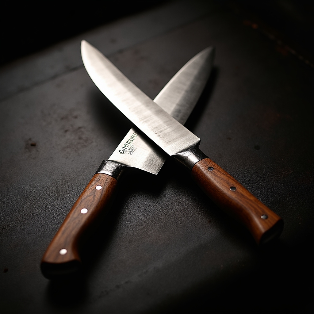Fertig geschmiedetes Messer am Ende des Kurses